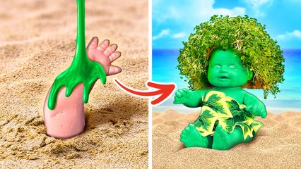 Look What I Found In The Sand! 🙀 *4 Elements Building Tiny Garden*