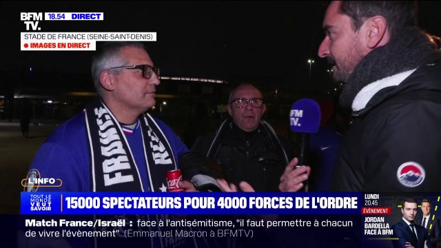 Je pense qu'on ne risque rien : Des supporters de l'équipe de France confiants quant au dispositif de sécurité mis en place pour le match face à Israël