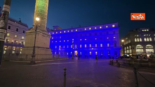Giornata mondiale del diabete, Palazzo Chigi si illumina di blu
