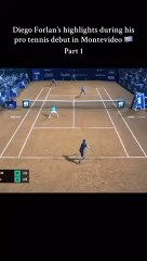 Diego Forlan’s highlights during his pro tennis debut in Montevideo 🇺🇾 Part 1