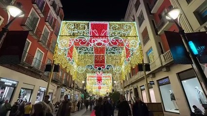 Prueba de encendido de luces de Navidad en Valladolid