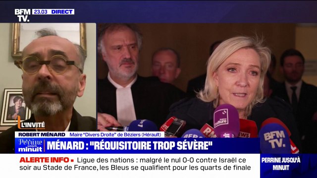 Inéligibilité requise contre Marine Le Pen: Il y a deux poids, deux mesures , estime Robert Ménard (maire DVD de Béziers)