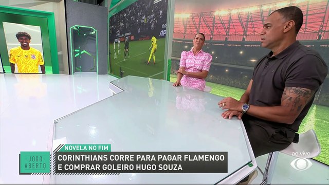 Renata Fan e Denílson destacam importância de Hugo Souza para o Corinthians