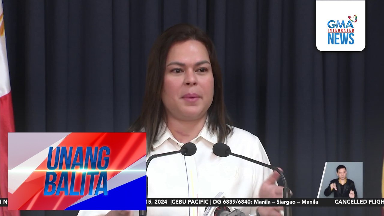 VPSD sa pagsalang ni FPRRD sa pagdinig ng House Quad Comm – "I do not expect fairness"; komite, wala pang reaksyon dito | Unang Balita