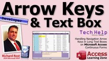 Handling Navigation Arrow Keys in Long Text Boxes on Microsoft Access Continuous Forms