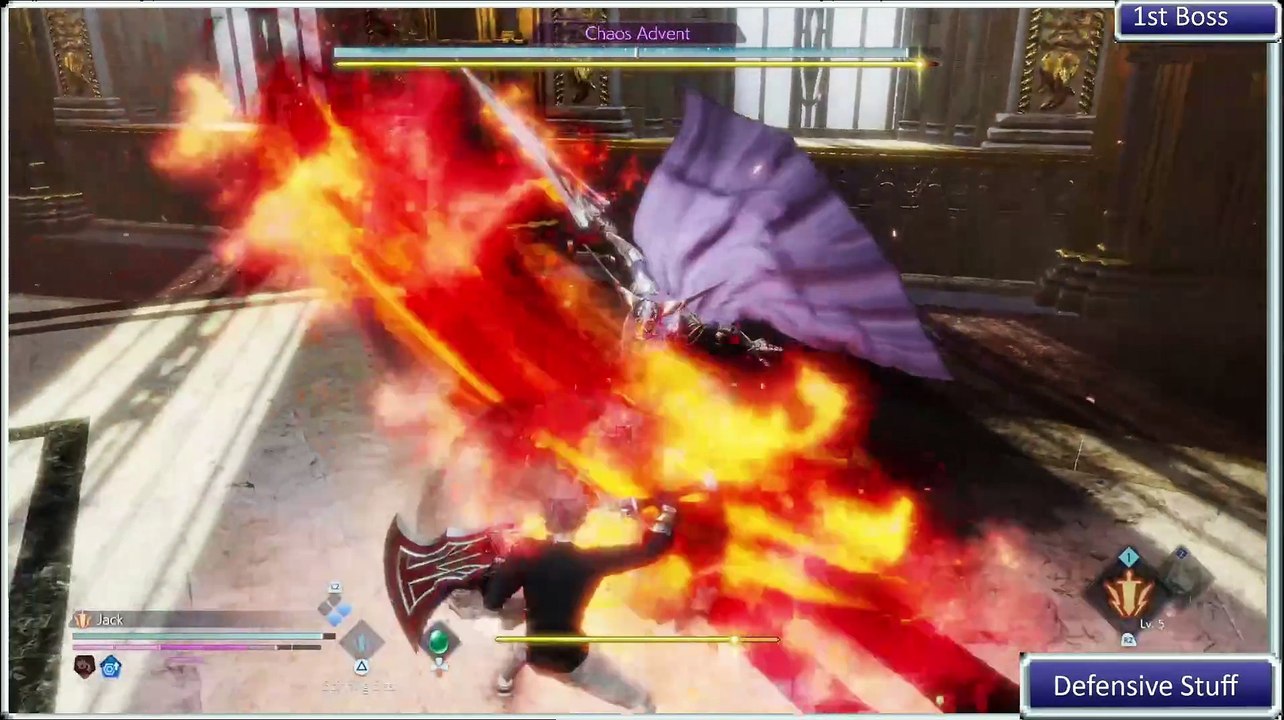 video response for Yuuki, gameplay basics at first boss (Stranger of Paradise: Final Fantasy Origin)
