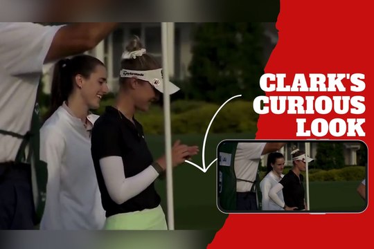 Caitlin Clark's curious look at Nelly Korda that captured the gaze of fans on the golf course