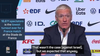 Deschamps 'expected' low turnout for France-Israel clash