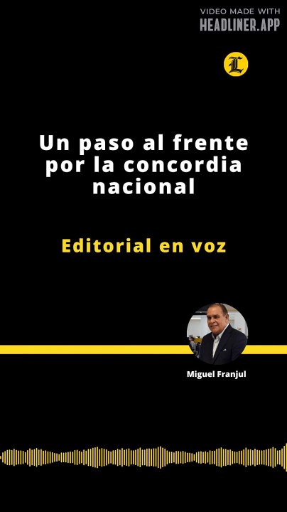 Editorial | Un paso al frente por la concordia nacional