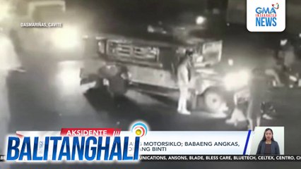 Jeep, bumangga sa isang motorsiklp; babaeng angkas, nadaganan ng motor ang binti | Balitanghali
