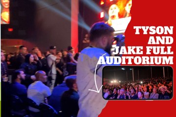 Mike Tyson and Jake Paul draw packed auditorium of fans and reporters for intense weigh-in
