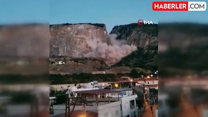 İskenderun'da Taş Ocağındaki Patlama Şehri Toz Bulutuna Gömüldü