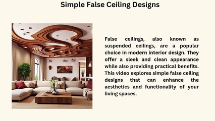 Simple False Ceiling Designs