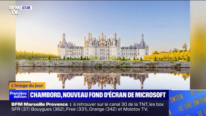 Une photo du château de Chambord sélectionnée parmi les nouveaux fonds d'écran de Microsoft