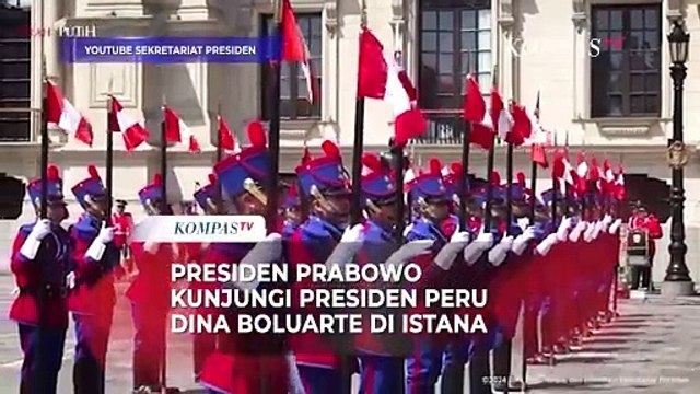 Momen Presiden Prabowo Kunjungi Presiden Peru Dina Boluarte di Istana Palacio