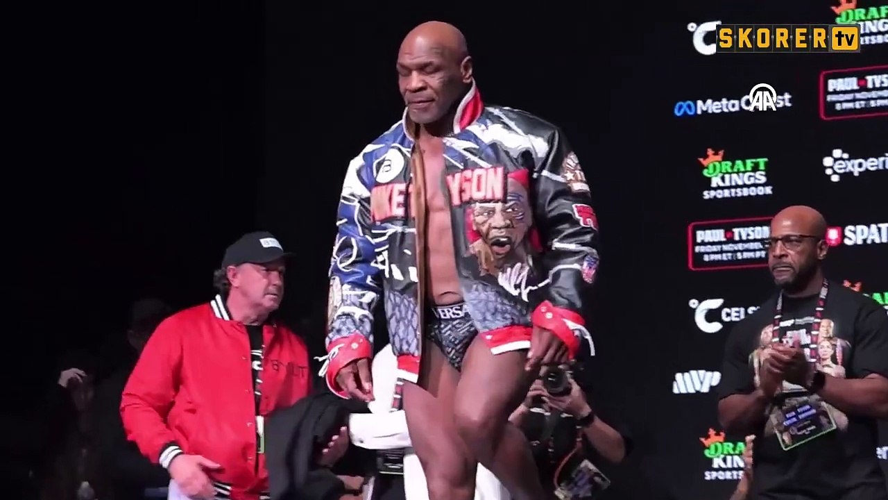 Dünyanın beklediği boks maçı öncesi Mike Tyson'dan Jake Paul'a tokat!