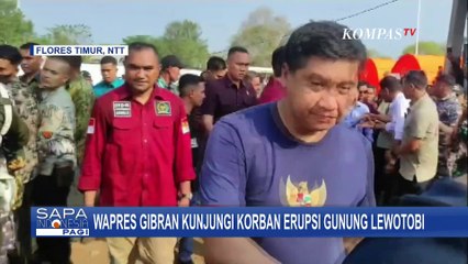 Momen Wapres Gibran Kunjungi Korban Erupsi Gunung Lewotobi, Tinjau Tenda Hingga Bagi Buku dan Mainan