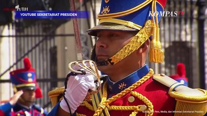 Momen Lagu Indonesia Raya Berkumandang saat Presiden Prabowo Diterima Presiden Peru