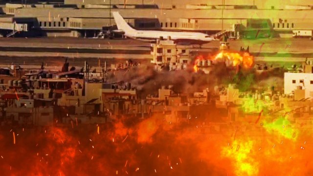 Israel ném bom gần sân bay Beirut, nổ tan tành sát đường băng có máy bay di chuyển