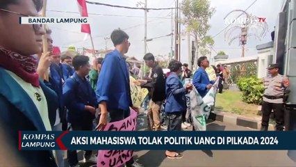 Aksi Mahasiswa Lampung Tolak Politik Uang di Pilkada 2024