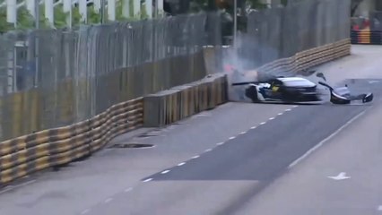 GT World Cup 2024 Macau Qualifying Engstler Huge Crash