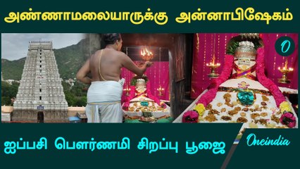 Tiruvannamalai Annamalaiyar | ஐப்பசி பௌர்ணமியை முன்னிட்டு அண்ணாமலையார் கோயிலில் சிறப்பு Annabishekam