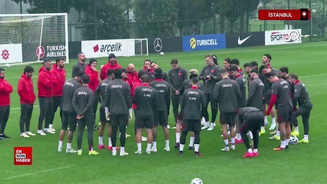 A Milli Futbol Takımı, Galler maçının İstanbul'daki hazırlıklarını noktaladı