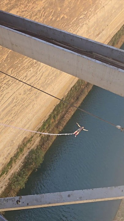 🇬🇷 I Jumped Off a Bridge! Insane Bungee Jump at Corinth Canal –  You Have to See This Epic Leap!