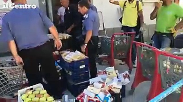 Amatrice, la merce del Simply donata ai terremotati