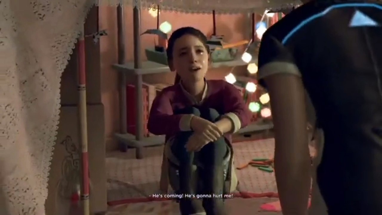 Detroit Become Human: Kara & Alice Escape From his Drunken Father Todd