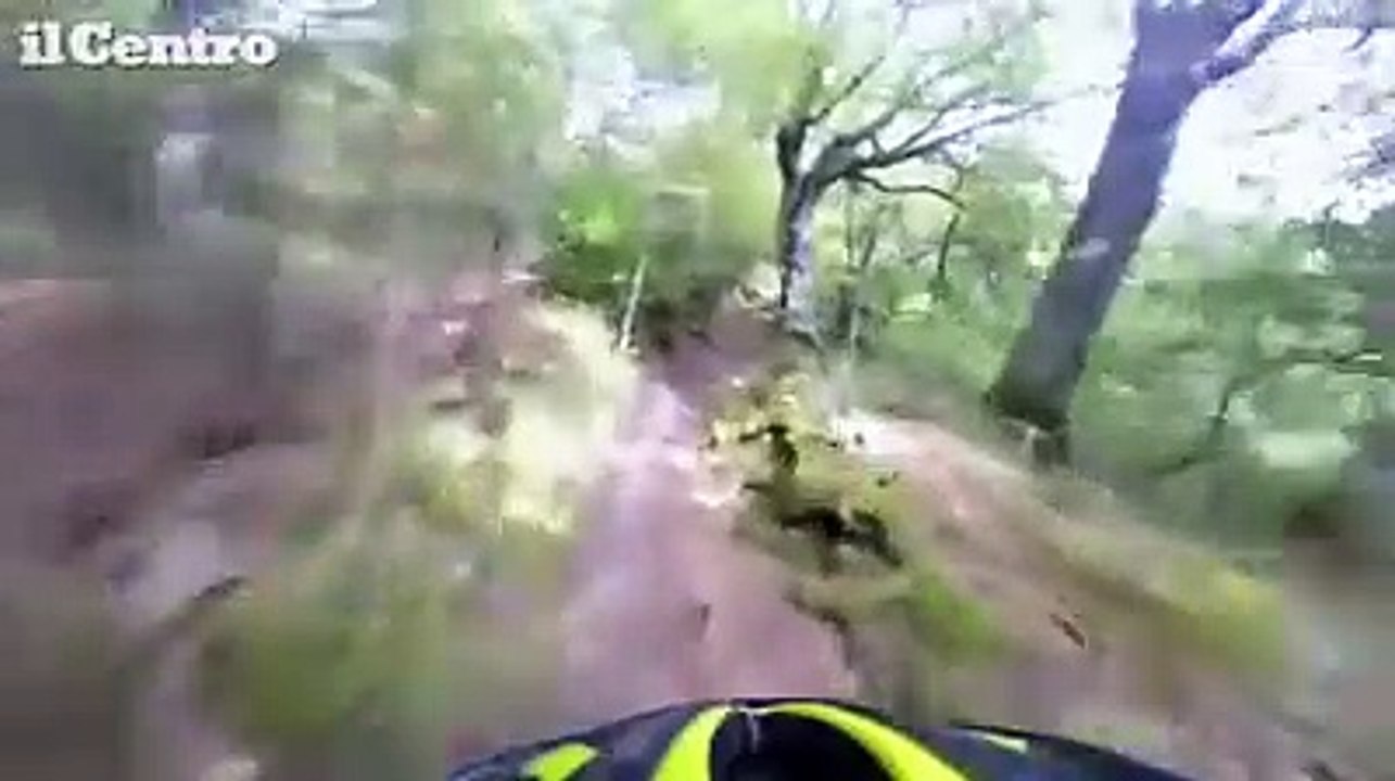 GoPro sulla mountain bike a tutta veloclit? sulle strade di Tornimparte