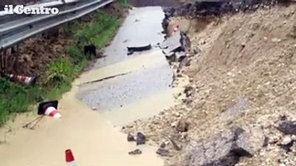 Civitella Roveto, la frana dimenticata sulla provinciale 82