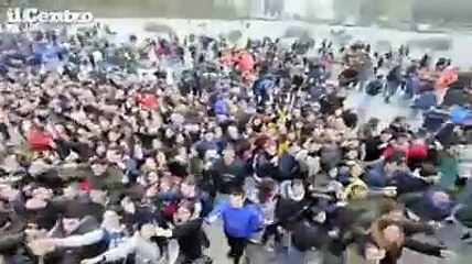 I maturandi a San Gabriele per la benedizione delle penne