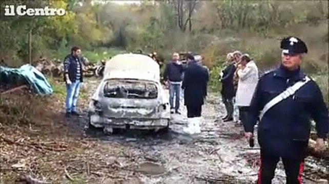 Carsoli, trovato un corpo carbonizzato in un'auto bruciata