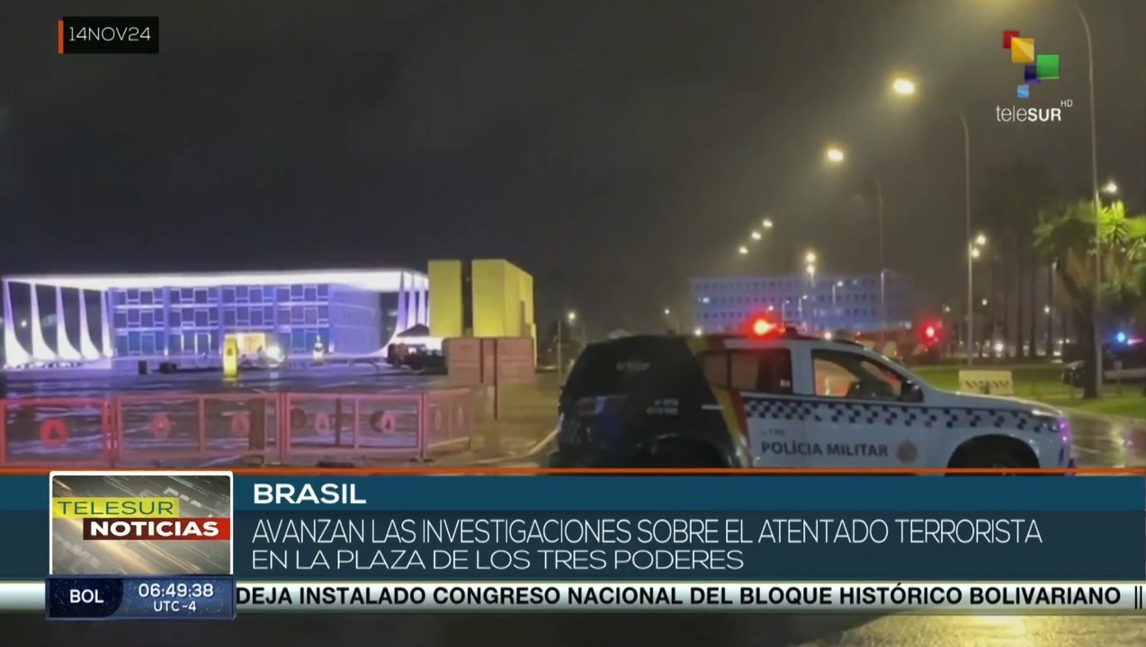 Avanzan las investigaciones sobre el atentado terrorista en la Plaza de los Tres Poderes en Brasil