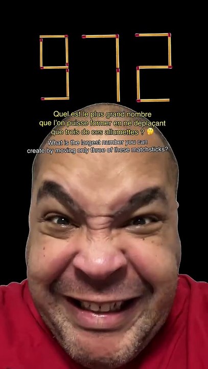Quel est le nombre le plus grand que l’on peut former en ne déplaçant que trois de ces allumettes ? 🤔 What is the largest number you can create by moving only three of these matchsticks? 🤔 #calculs #logique #fun #humour #calculations #logic #fun #humor