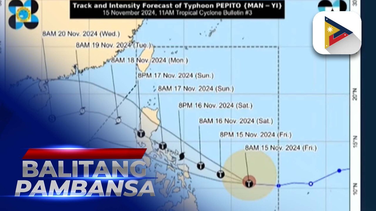 #PepitoPH seen to reach Super Typhoon category prior to its landfall;