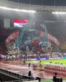 Momen Suporter Timnas Pamerkan Koreo Formasi Gundala vs Godzilla Saat Indonesia vs Jepang