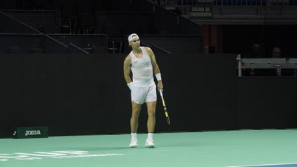 Primer entrenamiento de Nadal en Málaga