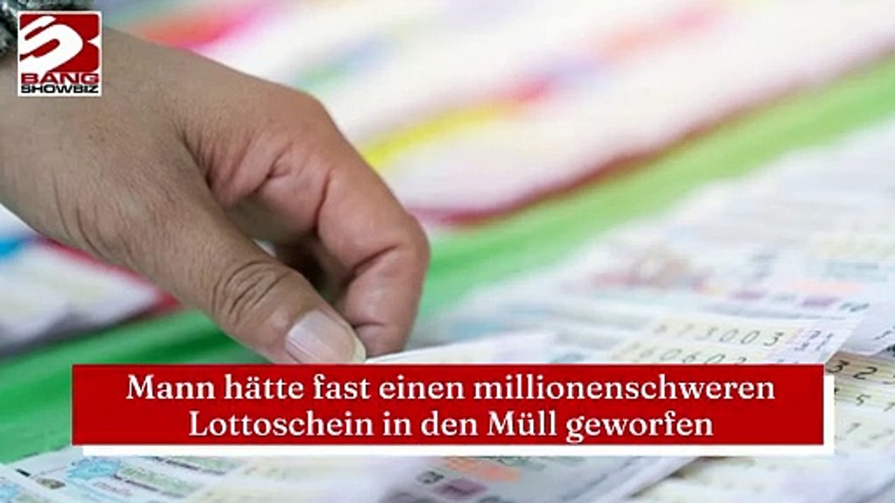 Mann hätte fast einen millionenschweren Lottoschein in den Müll geworfen