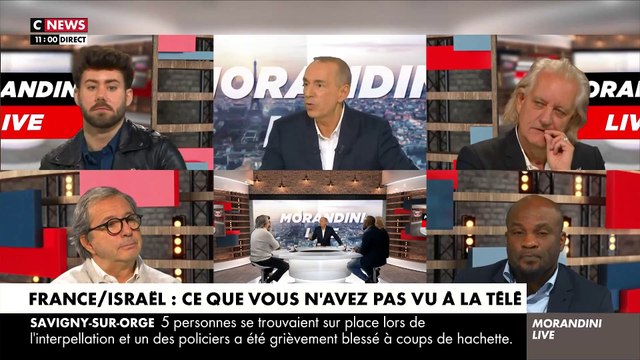 La colère froide de Pierre Fraidenraich du Crif dans Morandini Live à propos de Emmanuel Hoarau, le journaliste qui a fait entrer illégalement un drapeau palestinien au Stade de France hier: C'est un militant et non un journaliste!