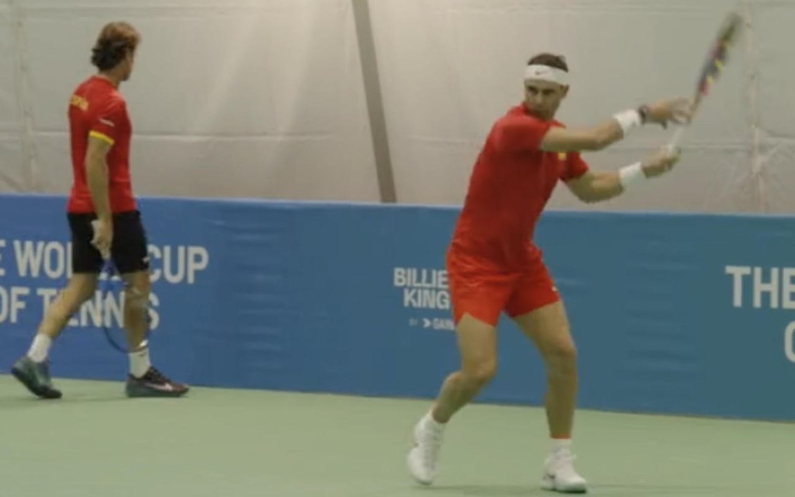 Nadal a Malaga per la Coppa Davis, l'arrivo e l'allenamento