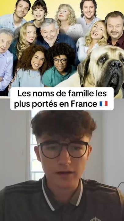 les noms de famille les plus portés en france 🇫🇷 #famille