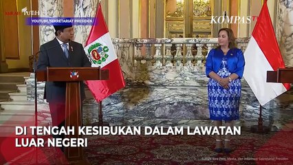 Momen Prabowo Nonton Timnas Indonesia Vs Jepang dari Peru