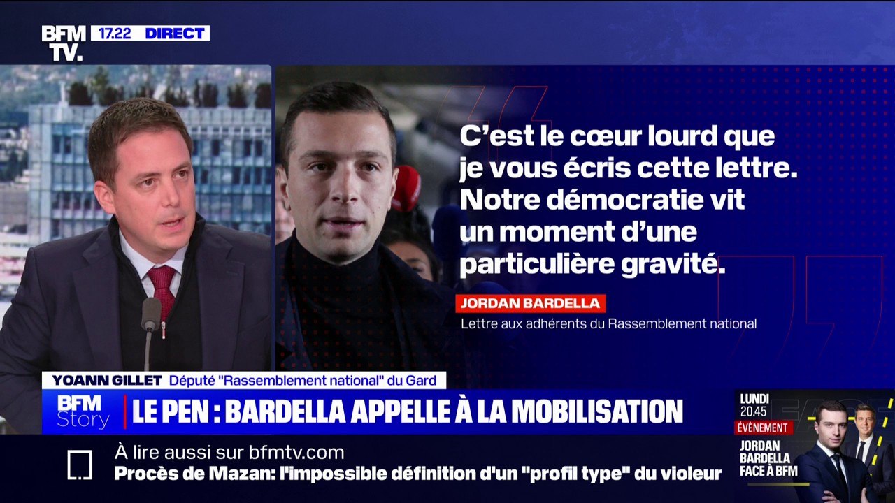 Inéligibilité requise contre Marine Le Pen: Yoann Gillet (RN) dénonce "une volonté de tuer politiquement Marine Le Pen"