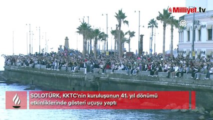 SOLOTÜRK'ten KKTC'de nefes kesen gösteri! Binlerce kişi akın etti