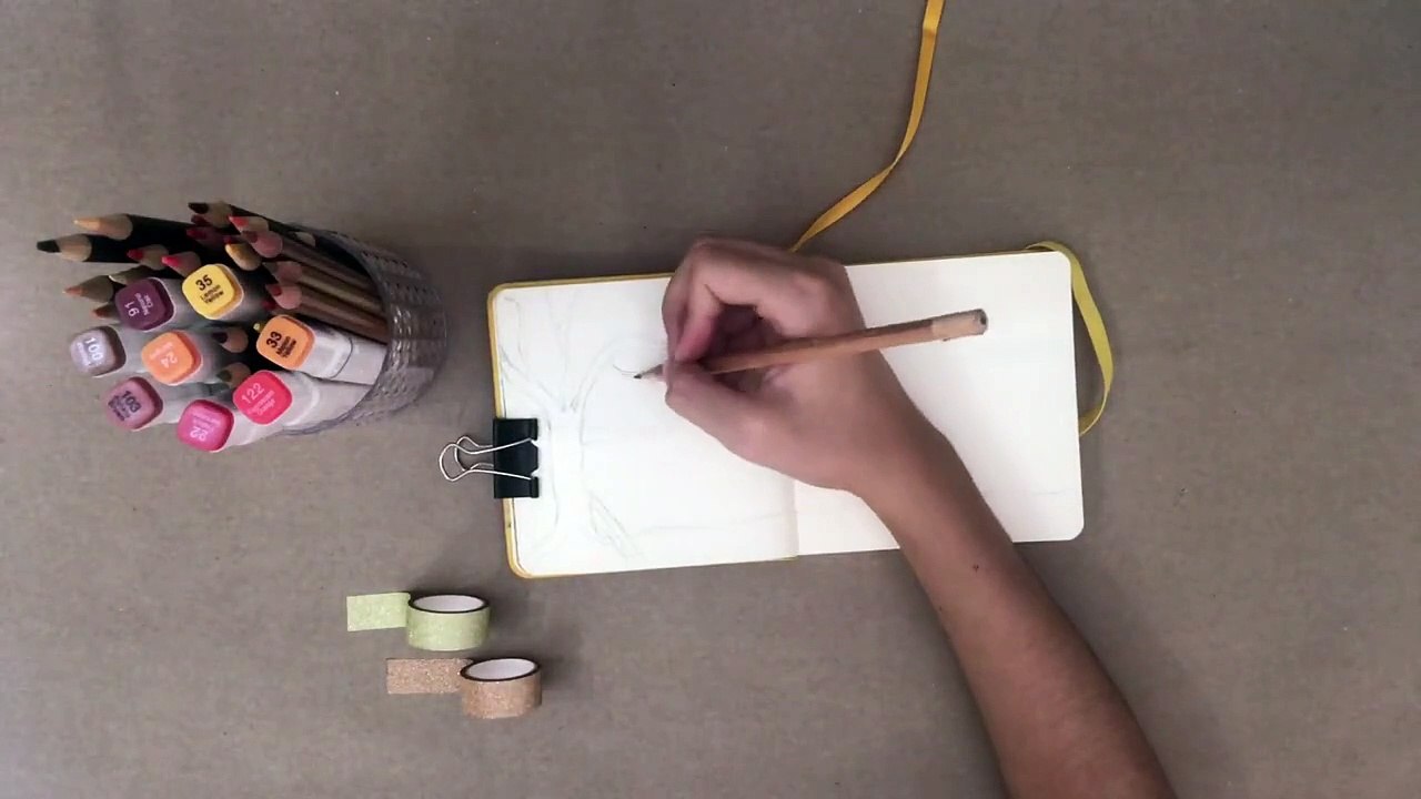 Sonbahar Resmi Çizimini Öğren -  Renkli  Çizim Eğitimi - How to Draw Autumn_