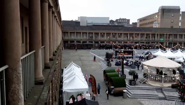 Christmas market at The Piece Hall in Halifax
