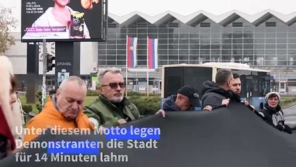 Serbien: "Ziviler Ungehorsam" in Gedenken an Opfer von Bahnhofeinsturz