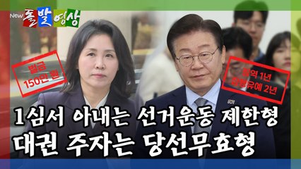 [돌발영상] 1심서 아내는 선거운동 제한형 대권 주자는 당선무효형 / YTN